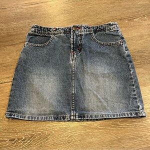 lei Vintage Denim Mini Skirt 100% Cotton Juniors Size 1
